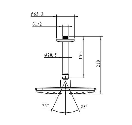 Sen đầu gắn trần Airsense 219S Hafele 485.60.615
